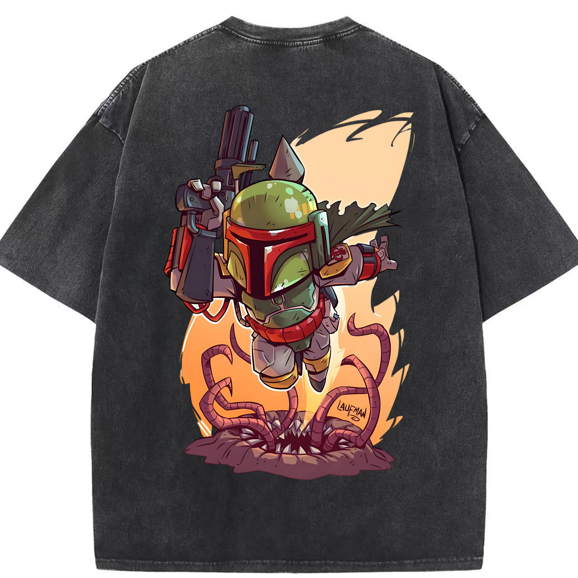 （画像用） スター・ウォーズ Star Wars 綿100% ヴィンテージ風 半袖Tシャツ（背面プリント）