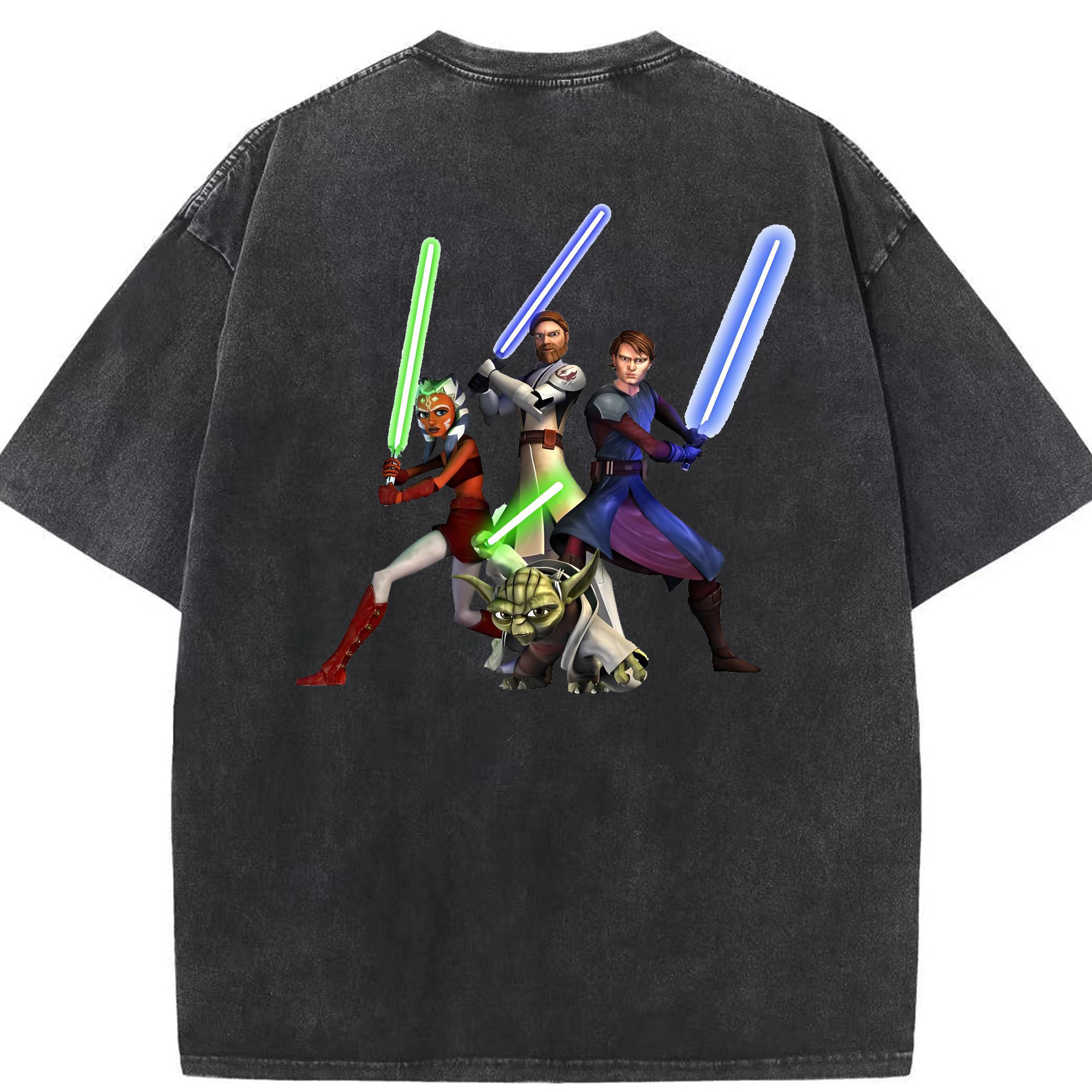 （画像用） スター・ウォーズ Star Wars 綿100% ヴィンテージ風 半袖Tシャツ（背面プリント）