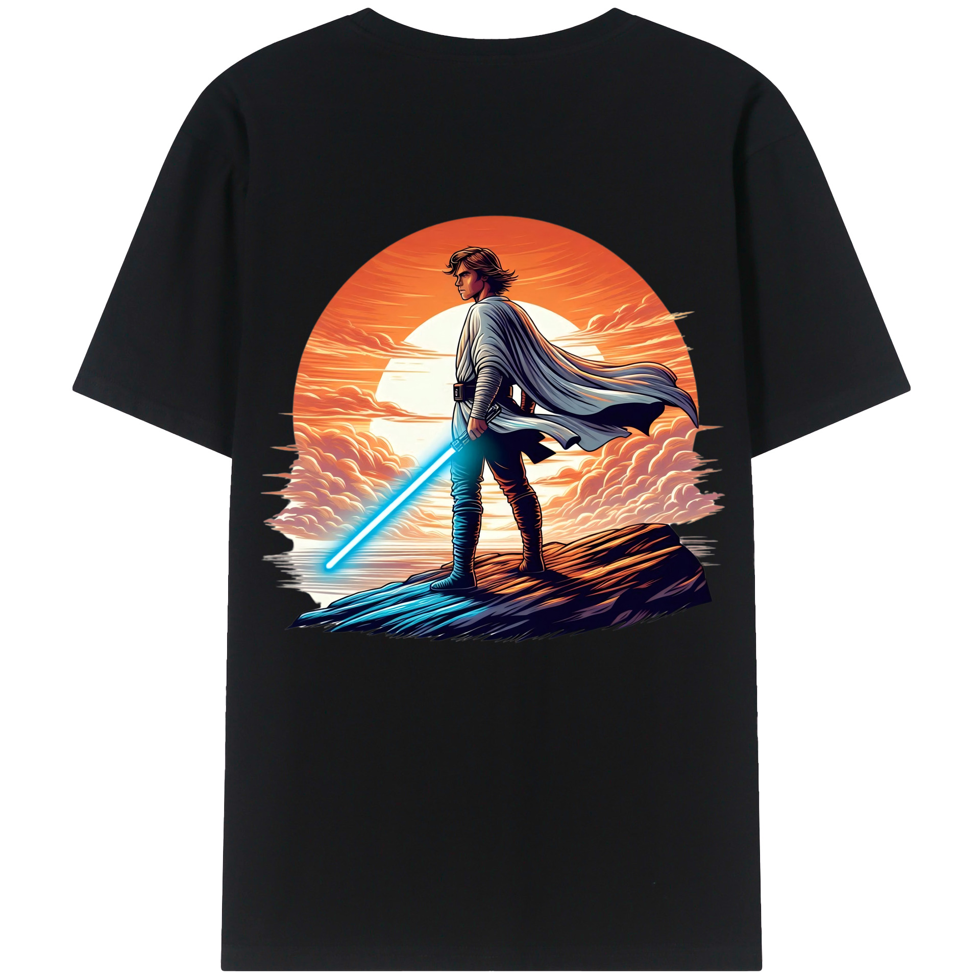 （画像用） スター・ウォーズ Star Wars 綿100％ メンズ半袖Tシャツ（バックプリント） 通気性