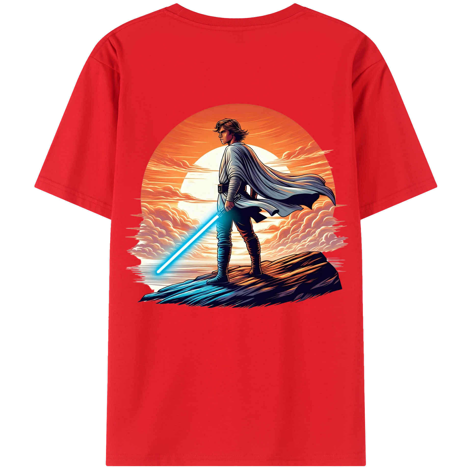 （画像用） スター・ウォーズ Star Wars 綿100％ メンズ半袖Tシャツ（バックプリント） 通気性